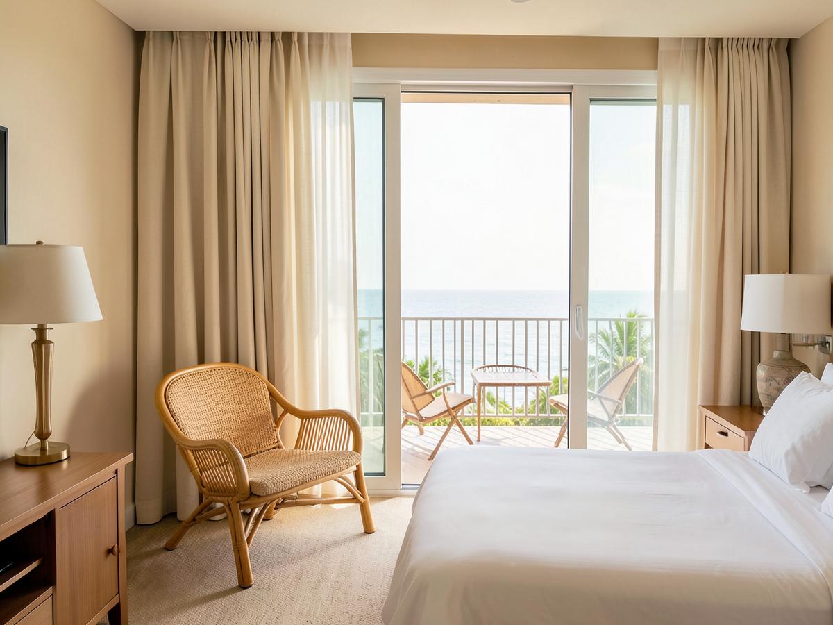 Camera con balcone vista mare